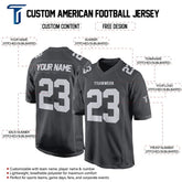 Custom Black-Grey Authentic Football Jersey